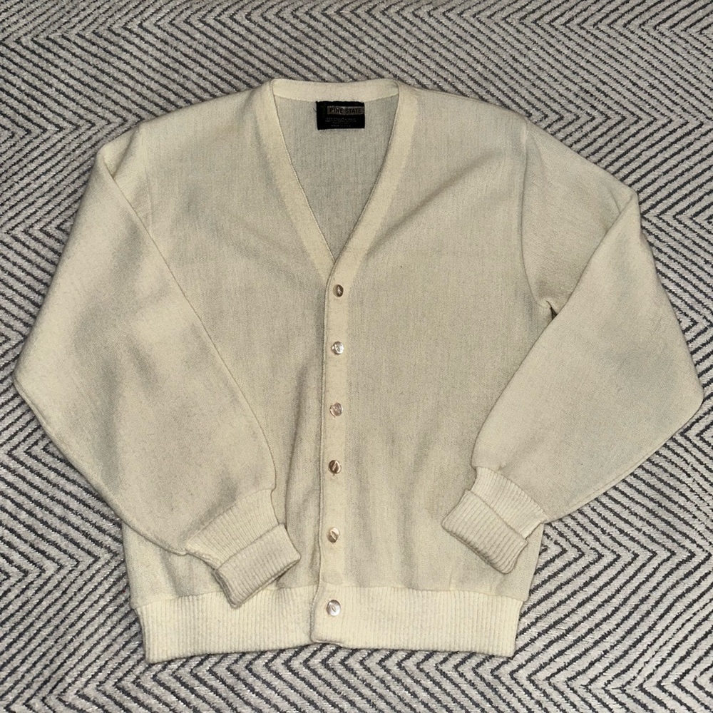 Pine State Classic Cream Cardigan Sweater